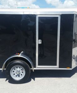 5x8 SA Trailer - Black, Ramp, Side Door, Side Vents