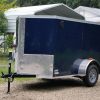 5x8 SA Trailer - Blue, Ramp, Side Door, Side Vents