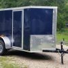 5x8 SA Trailer - Blue, Ramp, Side Door, Side Vents