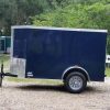 5x8 SA Trailer - Blue, Ramp, Side Door, Side Vents