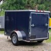5x8 SA Trailer - Blue, Ramp, Side Door, Side Vents