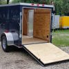 5x8 SA Trailer - Blue, Ramp, Side Door, Side Vents