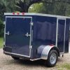 5x8 SA Trailer - Blue, Ramp, Side Door, Side Vents