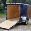 5x8 SA Trailer - Blue, Ramp, Side Door, Side Vents