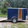 5x8 SA Trailer - Blue, Ramp, Side Door, Side Vents