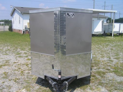 5x8 SA Trailer - Champagne, Double Doors, Side Door, Side Vents