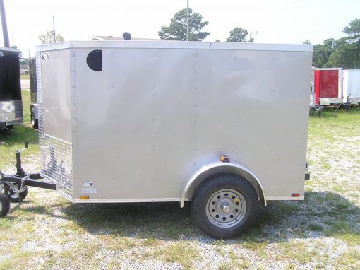 5x8 SA Trailer - Champagne, Double Doors, Side Door, Side Vents