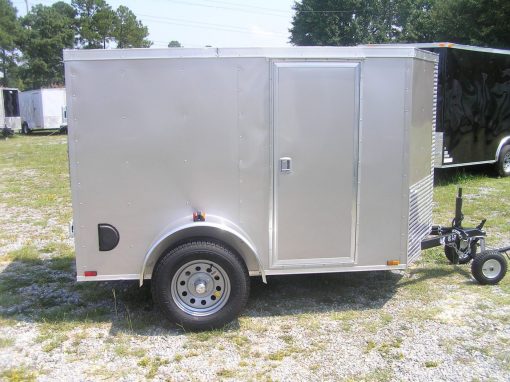 5x8 SA Trailer - Champagne, Double Doors, Side Door, Side Vents