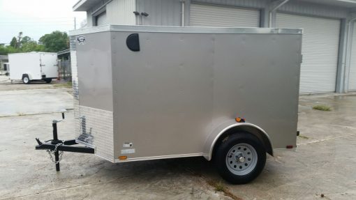 5x8 SA Trailer - Champagne, Ramp, Side Door, Side Vents