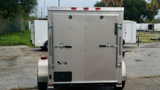 5x8 SA Trailer - Champagne, Ramp, Side Door, Side Vents