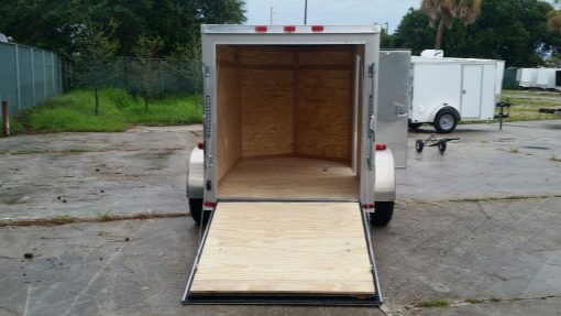 5x8 SA Trailer - Champagne, Ramp, Side Door, Side Vents