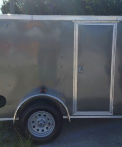 5x8 SA Trailer - Charcoal Gray, Ramp, Side Door, Side Vents