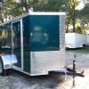 5x8 SA Trailer - Green, Ramp, Side Door, Side Vents