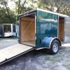 5x8 SA Trailer - Green, Ramp, Side Door, Side Vents