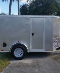 5x8 SA Trailer - Pewter, Ramp, Side Door, Side Vents