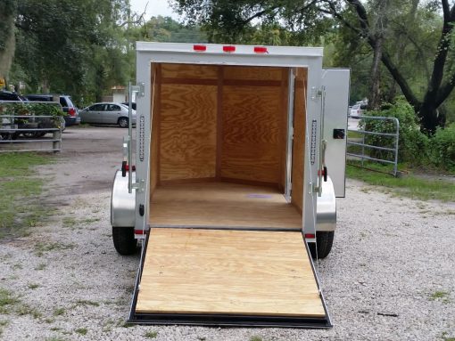 5x8 SA Trailer - Silver Frost, Ramp, Side Door, Side Vents