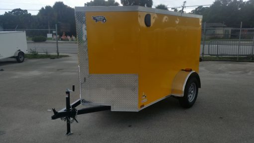 5x8 SA Trailer - Yellow, Ramp, Side Door, Side Vents