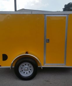 5x8 SA Trailer - Yellow, Ramp, Side Door, Side Vents