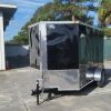 6x10 SA Trailer - Black, Double Barn Doors, Side Door, Extra Height