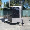 6x10 SA Trailer - Black, Double Barn Doors, Side Door, Extra Height