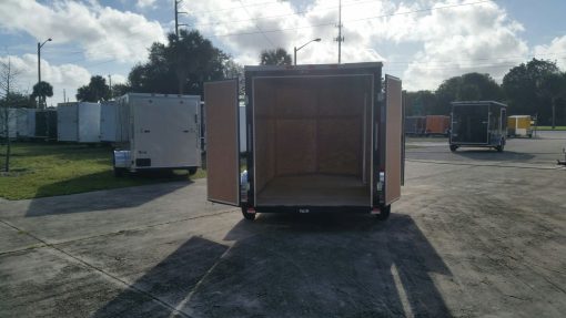 6x10 SA Trailer - Black, Double Barn Doors, Side Door, Extra Height