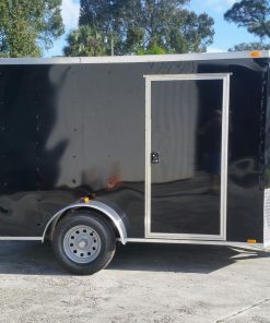 6x10 SA Trailer - Black, Double Barn Doors, Side Door, Extra Height