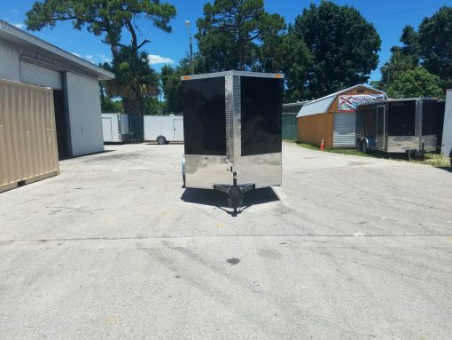 6x10 SA Trailer - Black, Double Barn Doors, Side Door, Extra Height