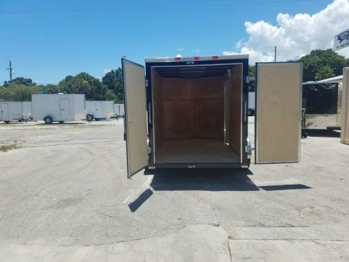 6x10 SA Trailer - Black, Double Barn Doors, Side Door, Extra Height