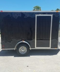 6x10 SA Trailer - Black, Double Barn Doors, Side Door, Extra Height