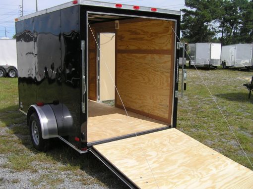 6x10 SA Trailer - Black, Ramp, Side Door, Extra Height