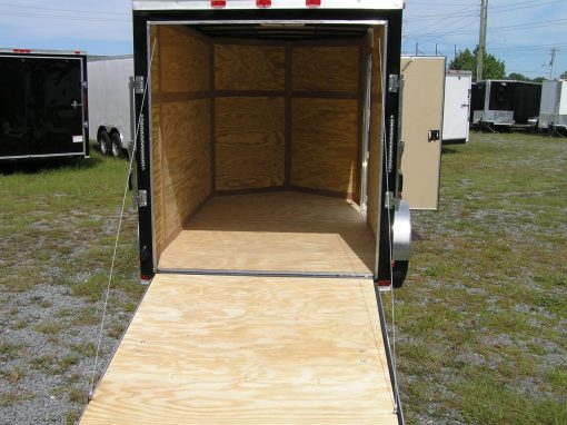 6x10 SA Trailer - Black, Ramp, Side Door, Extra Height