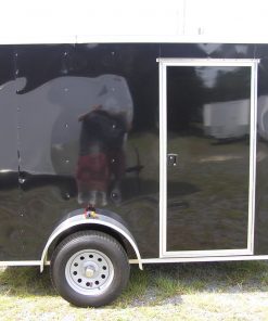 6x10 SA Trailer - Black, Ramp, Side Door, Extra Height