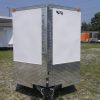 6x10 SA Trailer - White, Ramp, Side Door, Extra H, Stab Jacks
