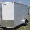 6x10 SA Trailer - White, Ramp, Side Door, Extra H, Stab Jacks