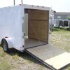 6x10 SA Trailer - White, Ramp, Side Door, Extra H, Stab Jacks
