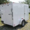 6x10 SA Trailer - White, Ramp, Side Door, Extra H, Stab Jacks