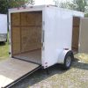 6x10 SA Trailer - White, Ramp, Side Door, Extra H, Stab Jacks