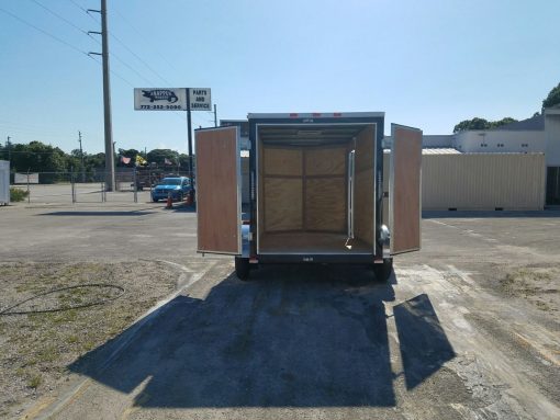 6x10 TA Trailer - Black, Double Abrn Doors, Side Door, Extra Height