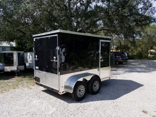 6x10 TA Trailer - Black, Ramp, Side Door, Extra Height