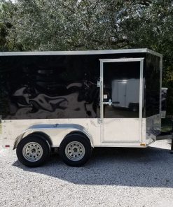 6x10 TA Trailer - Black, Ramp, Side Door, Extra Height