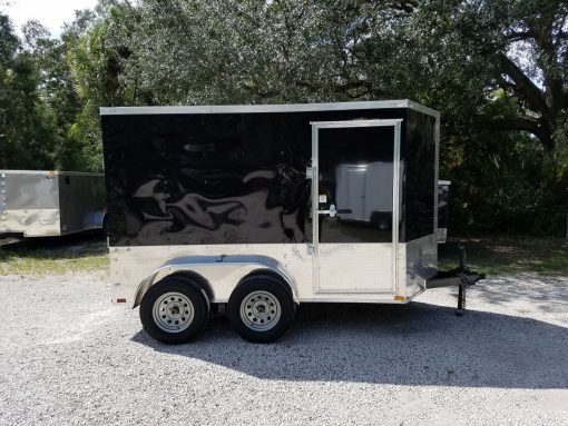 6x10 TA Trailer - Black, Ramp, Side Door, Extra Height