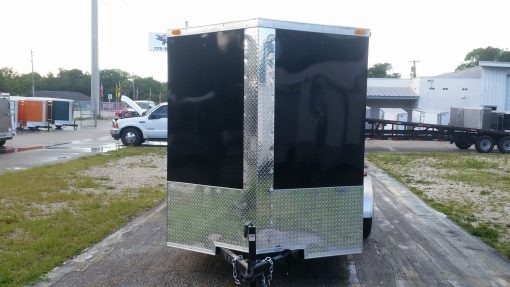 6x12 SA Trailer - Black, Ramp, Side Door, Extra Height