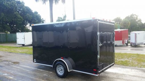 6x12 SA Trailer - Black, Ramp, Side Door, Extra Height