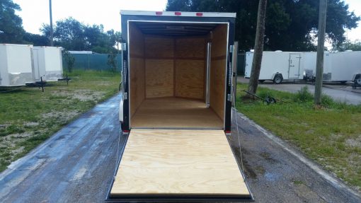 6x12 SA Trailer - Black, Ramp, Side Door, Extra Height