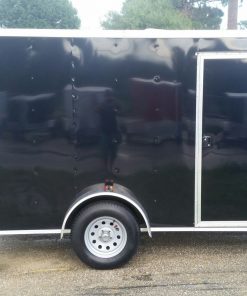 6x12 SA Trailer - Black, Ramp, Side Door, Extra Height