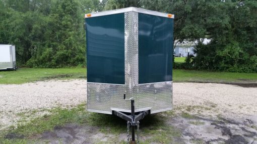 Custom 6x12 SA Trailer - Green, Ramp, Side Door, Extra Height