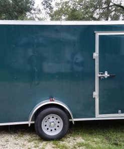 Custom 6x12 SA Trailer - Green, Ramp, Side Door, Extra Height