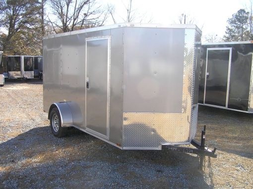 6x12 SA Trailer - Pewter, Ramp, Side Door, Extra Height