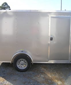 6x12 SA Trailer - Pewter, Ramp, Side Door, Extra Height