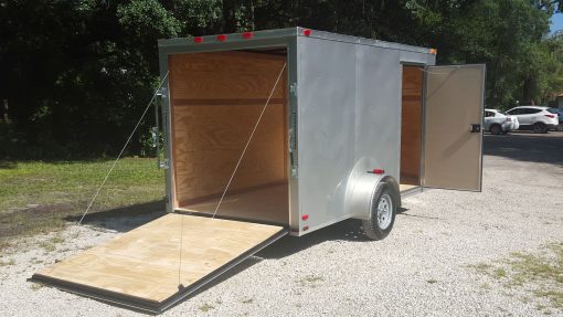 6x12 SA Trailer - Silver Frost, Ramp, Side Door, Extra Height